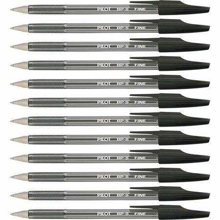 Pilot Better BP-S Ball Stick Pens - 0.7mm Fine Point - Refillable - Black Ink