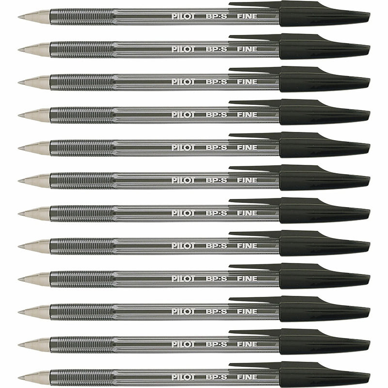 Pilot Better BP-S Ball Stick Pens - 0.7mm Fine Point - Refillable - Black Ink