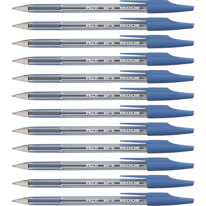 Pilot Better BP-S Ball Stick Pens - 1mm Medium Point - Blue Ink - 1 Dozen