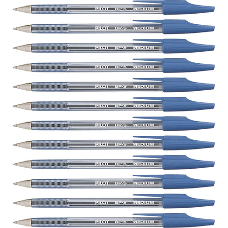 Pilot Better BP-S Ball Stick Pens - 1mm Medium Point - Blue Ink - 1 Dozen