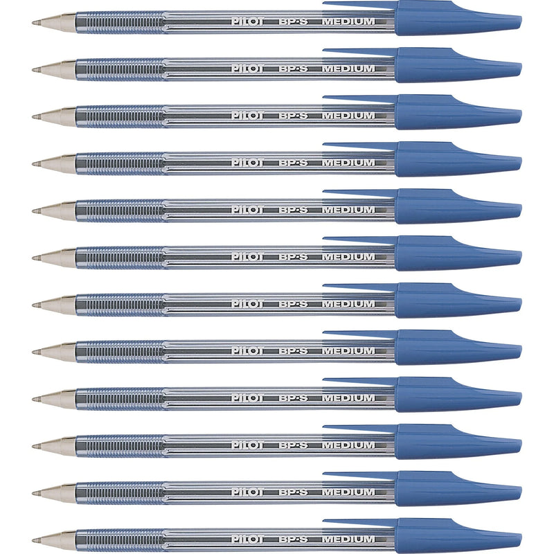 Pilot Better BP-S Ball Stick Pens - 1mm Medium Point - Blue Ink - 1 Dozen