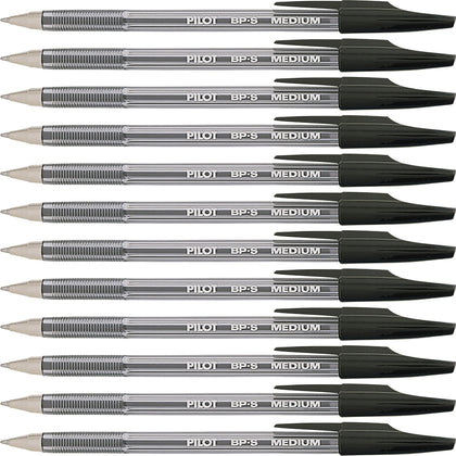 Pilot Better BP-S Ball Stick Pens: 1mm Medium Point Refillable Black Ink - Pens