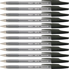 Pilot Better BP-S Ball Stick Pens: 1mm Medium Point Refillable Black Ink - Pens