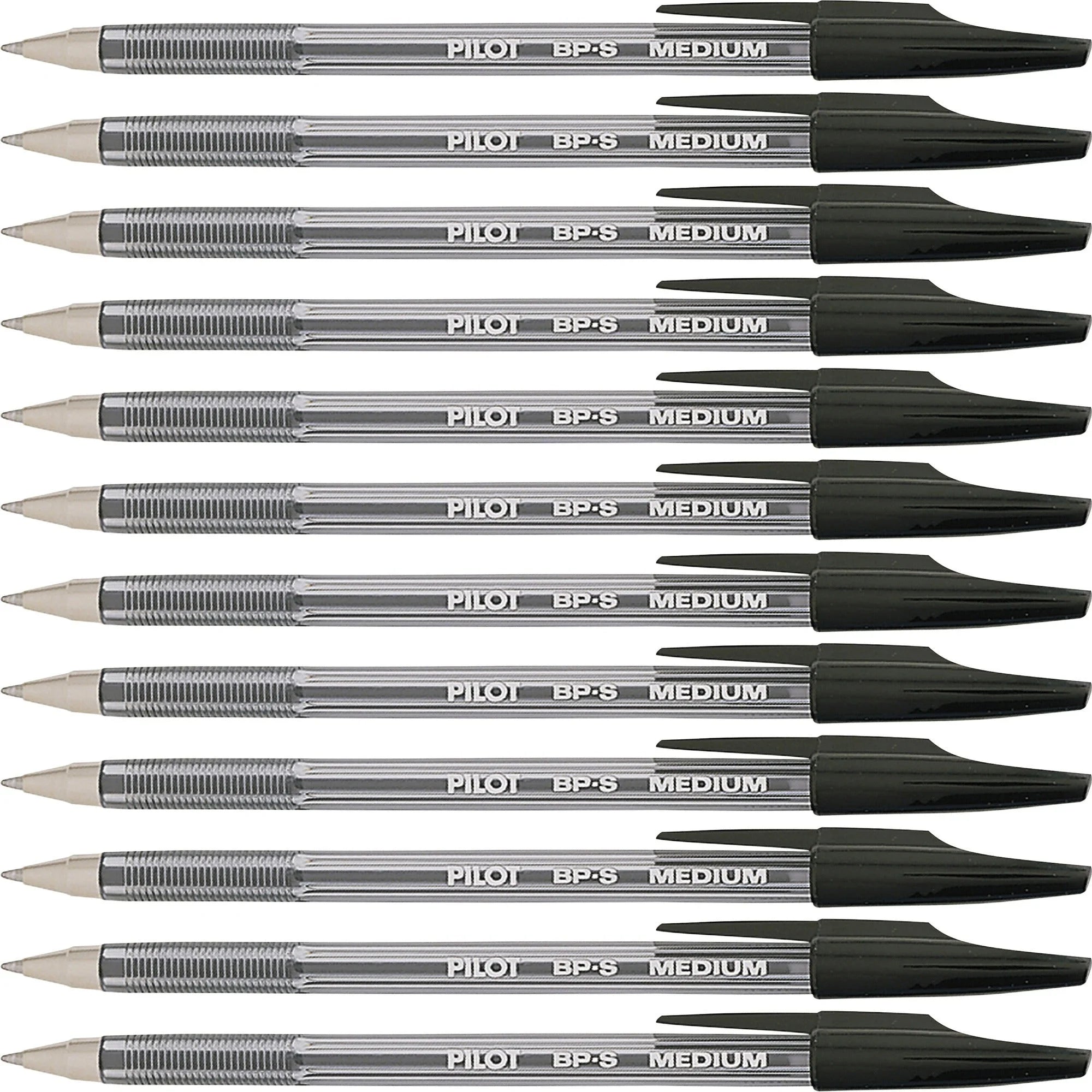 Pilot Better BP-S Ball Stick Pens: 1mm Medium Point Refillable Black Ink - Pens