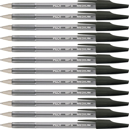Pilot Better BP-S Ball Stick Pens: 1mm Medium Point Refillable Black Ink - Pens