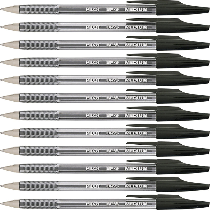 Pilot Better BP-S Ball Stick Pens: 1mm Medium Point Refillable Black Ink - Pens