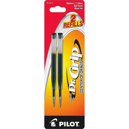 Pilot Dr. Grip Center of Gravity Pen Refills - 1mm Black Ink - 2 Pack