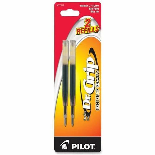 Pilot Dr. Grip Center of Gravity Pen Refills - Blue Ink 1mm - 2 Pack