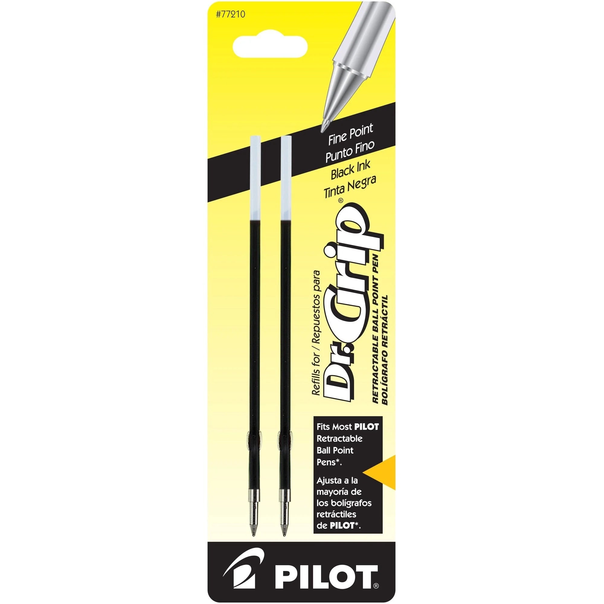 Pilot Dr. Grip Pen Refills - 0.70mm Fine Point Black Ink - 2 Pack