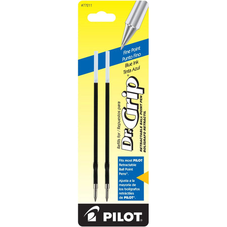 Pilot Dr. Grip Pen Refills - 0.70mm Fine Point Blue Ink - 2 Pack