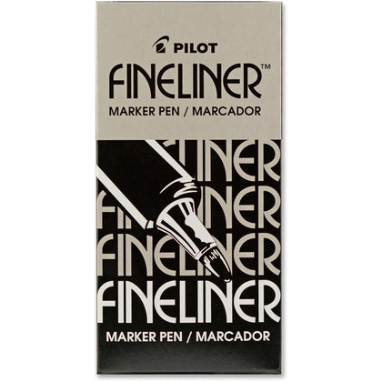 Pilot Fineliner Markers: 0.7mm Fine Point Black Ink - Acrylic Fiber Tip - Markers & Dry-Erase