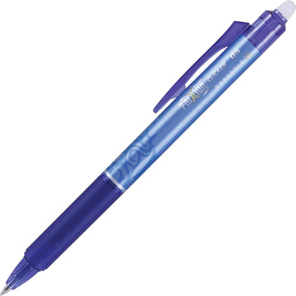 Pilot FriXion Clicker Gel Pen: 0.5mm Retractable Blue Ink - 1 Dozen - Pens