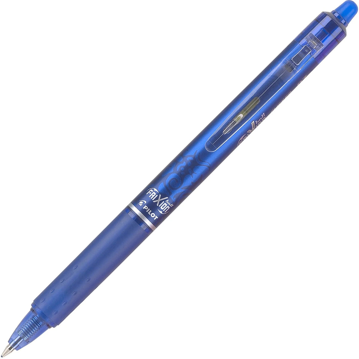 Pilot FriXion Clicker Gel Pens - 0.7mm Fine Point Blue Ink - Retractable - 1 Dozen