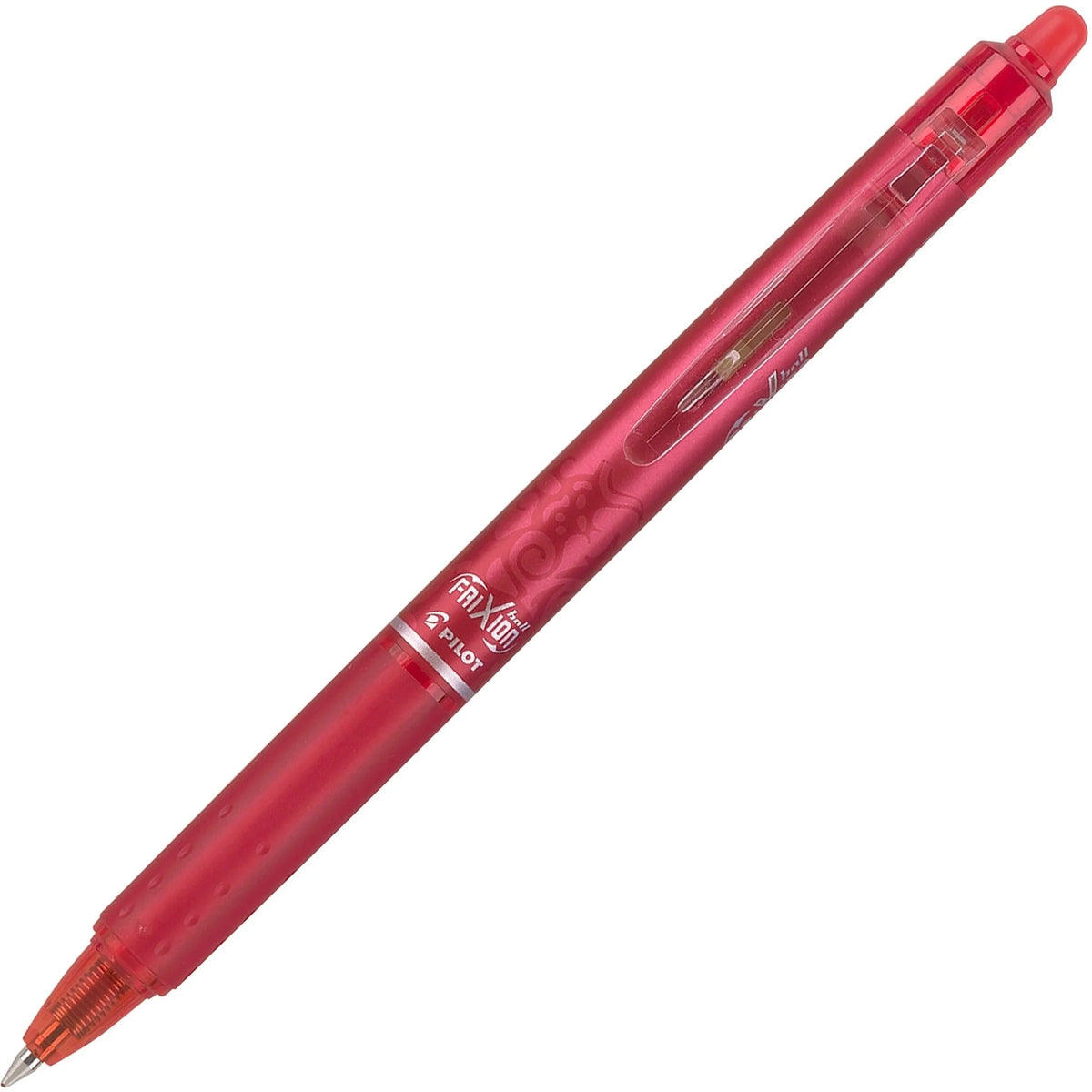 Pilot FriXion Clicker Red Gel Pens - Retractable 0.7mm Point