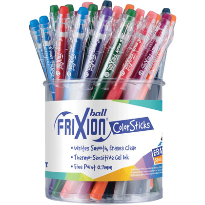 Pilot FriXion ColorStix: Medium Point Gel Ballpoint Pen - Erasable - 48/Box - Pens