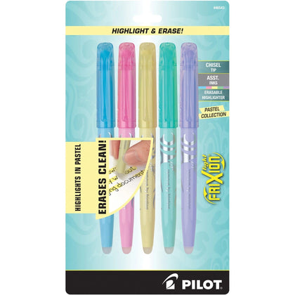 Pilot FriXion Light Pastel Highlighters - Chisel Marker - Erasable Ink - 5 Pack
