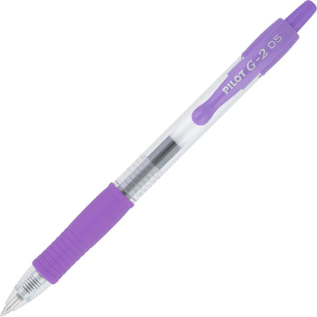 Pilot G2 Gel Ink Pen: 0.5mm Extra Fine Point Purple Refillable & Retractable - Pens