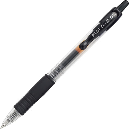 Pilot G2 XFine Gel Rollerball Pens - 0.5mm - Refillable - Black Ink - Gel-based