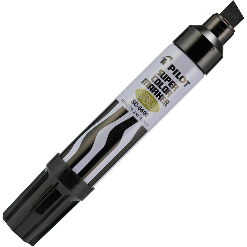 Pilot Jumbo Chisel Permanent Marker - Black Ink - Refillable - 1 Each - Markers & Dry-Erase