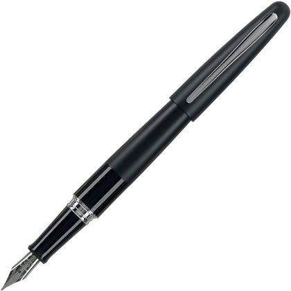 Pilot Metropolitan Fountain Pen: Medium Nib Refillable Black Brass Barrel - Pens