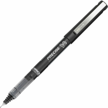 Pilot Precise V5 Extra-Fine Pens - 0.5mm Black Ink Plastic Barrel - 1 Dozen