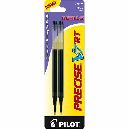 Pilot Precise V7 RT Pen Refills - Fine Point Black Ink - 0.70mm - 2 Pack