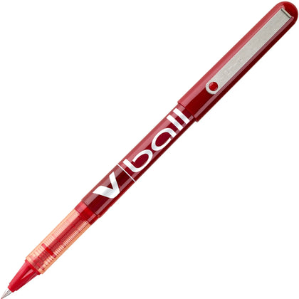 Pilot Vball Liquid Ink Pens: 0.5mm Fine Point Red - 1 Dozen - Pens