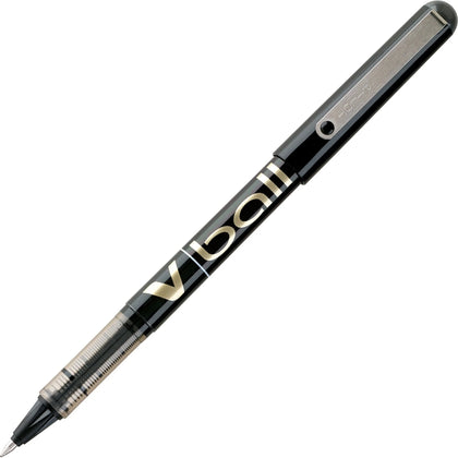 Pilot Vball Liquid Ink Pens - Fine 0.7mm Point - Black - 1 Dozen
