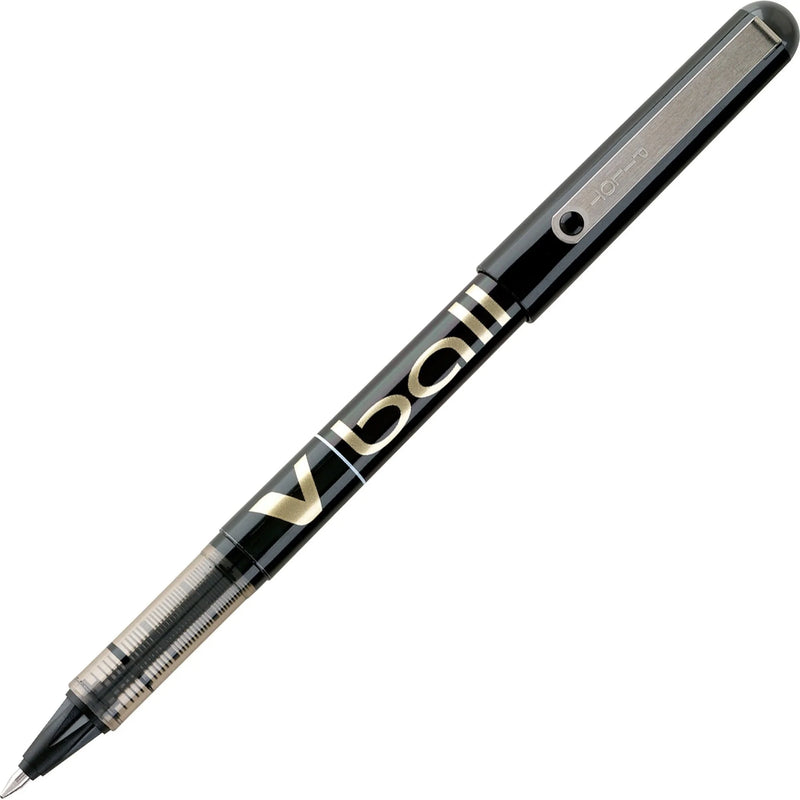 Pilot Vball Liquid Ink Pens - Fine 0.7mm Point - Black - 1 Dozen