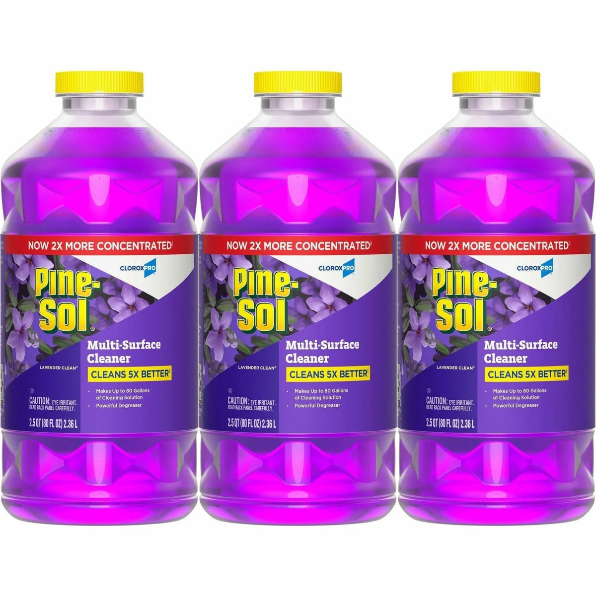Pine-Sol Multi-Surface Cleaner - Lavender Scent - 80 fl oz - 3/Carton - Disinfectants