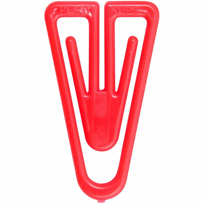 Plastiklips Large Paper Clips 200 Pack - Assorted Colors - Durable Plastic
