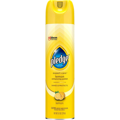 Pledge Expert Care Enhancing Polish - Lemon Scent - 9.7 fl oz - 6/Carton - Specialty Cleaners