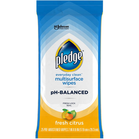 Pledge Multisurface Wipes - Fresh Citrus Scent - pH Balanced & Streak-free - Cleaning