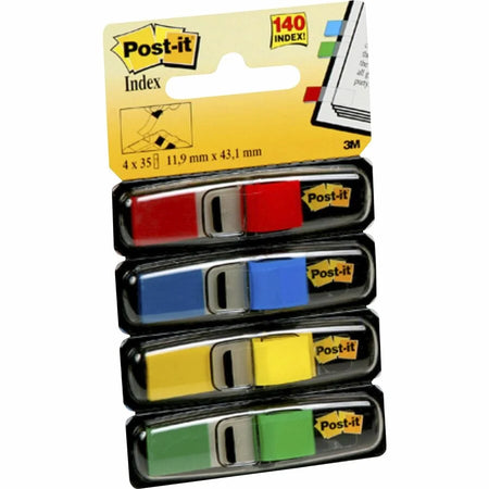 Post-it Flags: 140-Pack Assorted Colors 1/2’’ x 1 3/4’’ - Dispenser Included - Indexing Flags