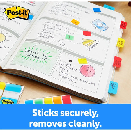 Post-it® Alternating Tabs - 36 Pack of Self-adhesive Colorful - Index Accessories & Page Markers