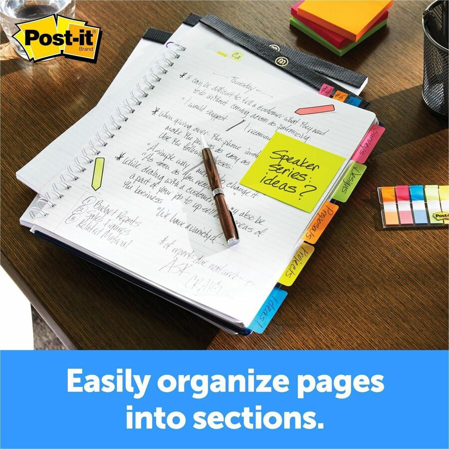 Post-it® Durable Tabs - 1.50’’ Tab Height x 2’’ Width - Removable - White Tab(s) - Index Accessories & Page Markers