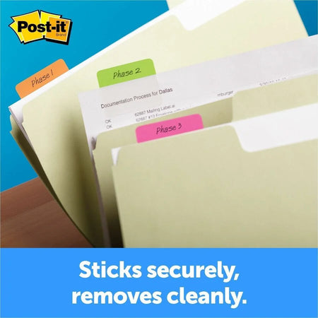 Post-it® Durable Tabs: 1.50’’ x 2’’ Removable White Tabs - 24/Pack - Index Accessories & Page Markers
