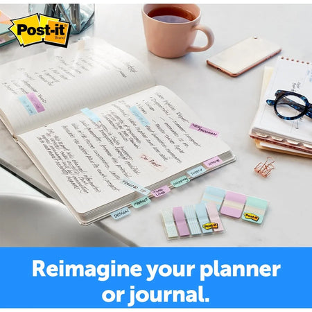 Post-it® Durable Tabs: 12 Tabs in Blue Pink Green - Removable - 36/Pack - Index Accessories & Page Markers