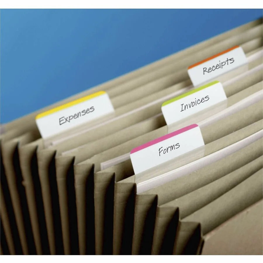 Post-it® Durable Tabs: Write-on 1.50’’ x 2’’ Tabs - Assorted Colors - Repositionable - 24/Pack - Index Accessories &