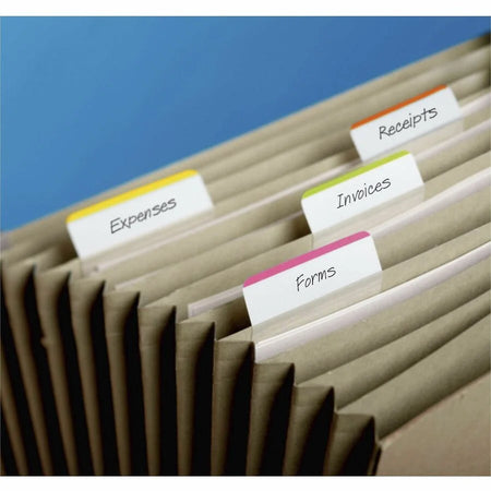 Post-it® Durable Tabs: Write-on 1.50’’ x 2’’ Tabs - Assorted Colors - Repositionable - 24/Pack - Index Accessories &