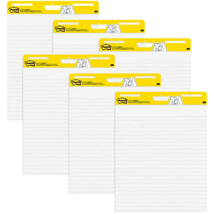Post-it® Easel Pad: 30 Sheets Ruled Self-Stick - 6/Carton - Pads