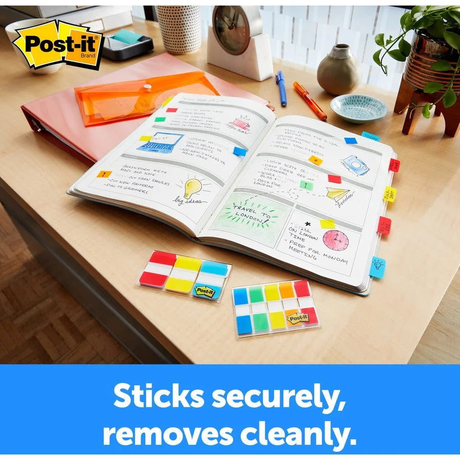 Post-it® Easy Dispenser Tabs - Colorful Self-adhesive - 40 Pack - Index Accessories & Page Markers