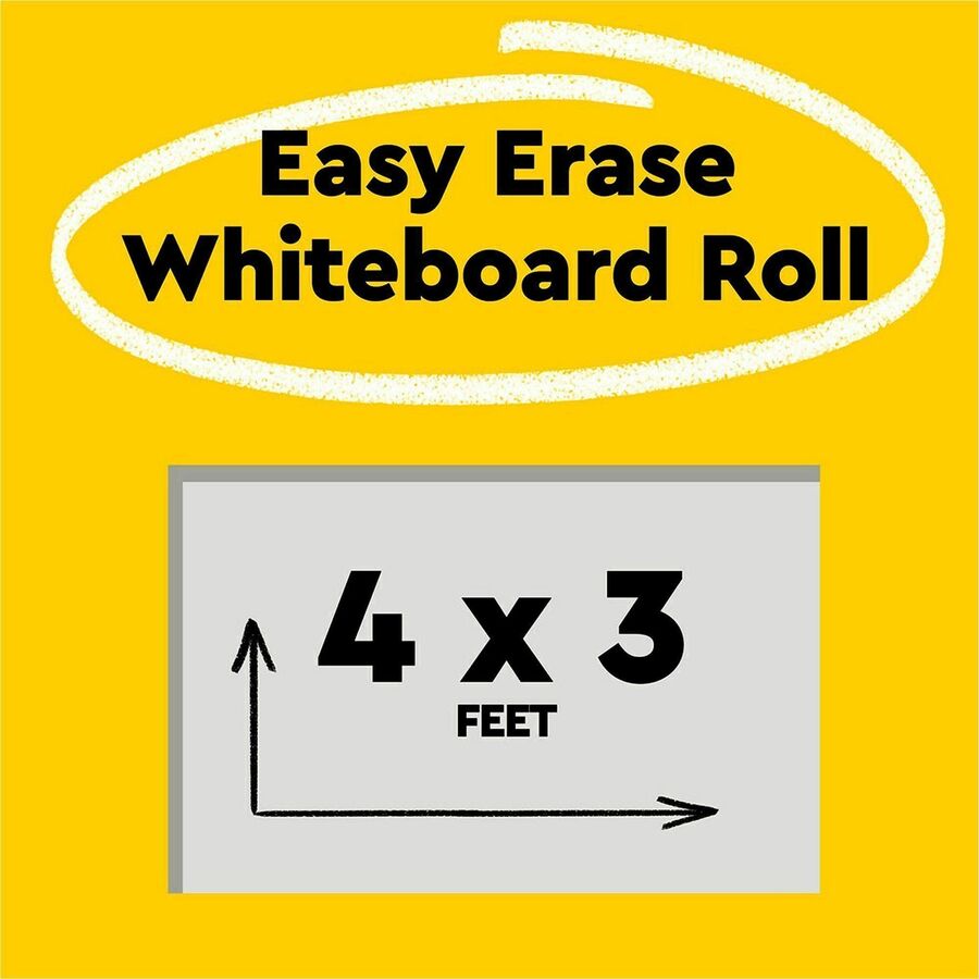 Post-it&reg; Easy Erase Whiteboard Roll, 4'x3' - Alternate-Image1
