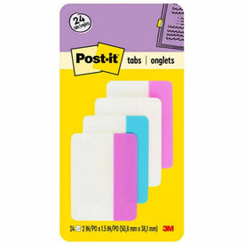 Post-it® Filing Tabs: Write-on Tabs 1.50’’ x 2’’ - Assorted Colors - 24/Pack - Index Accessories & Page Markers