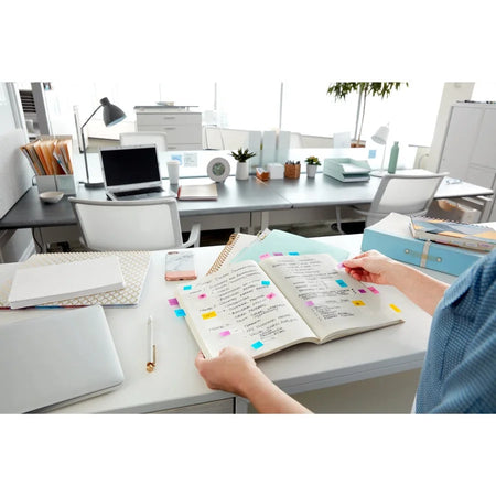 Post-it® Flags: Bright Blue Rectangle Flags - 1’’ x 1 3/4’’ - Removable - 100/Pack - Indexing