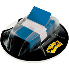 Post-it® Flags Desk Grip Dispenser: 200 Blue 1’’ - Removable Self-adhesive - Indexing