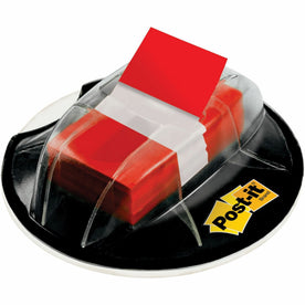 Post-it® Flags Desk Grip Dispenser: 200 Red 1’’x1 3/4’’ Removable - Unruled - Indexing