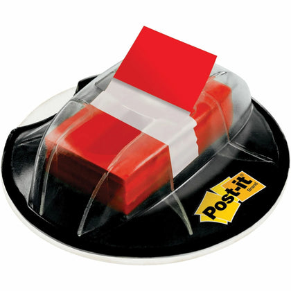 Post-it® Flags Desk Grip Dispenser: 200 Red 1’’x1 3/4’’ Removable - Unruled - Indexing