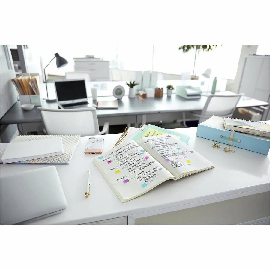 Post-it® Green Flags: 600 Flags 1’’ x 1 3/4’’ Unruled Removable Writable - Dispenser Included - Indexing