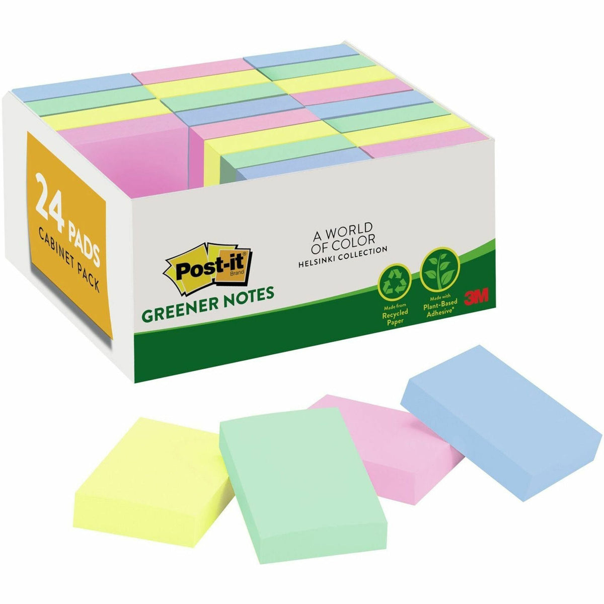 Post-it® Greener Notes Value Pack - Beachside Cafe Color Collection - 2000